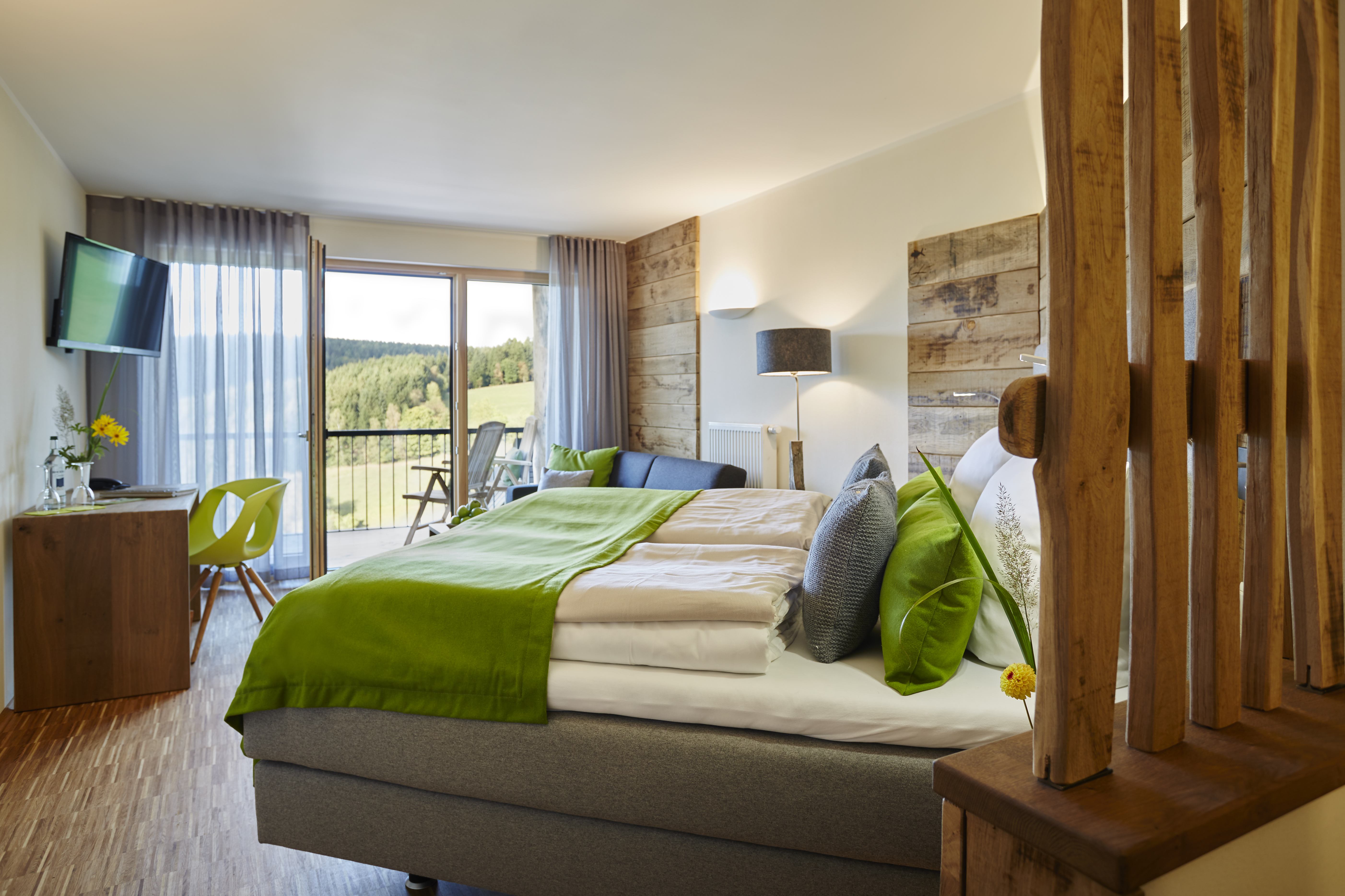 ISOWOODbau - Naturhotel Wildewiese Empfang Doppelzimmer
